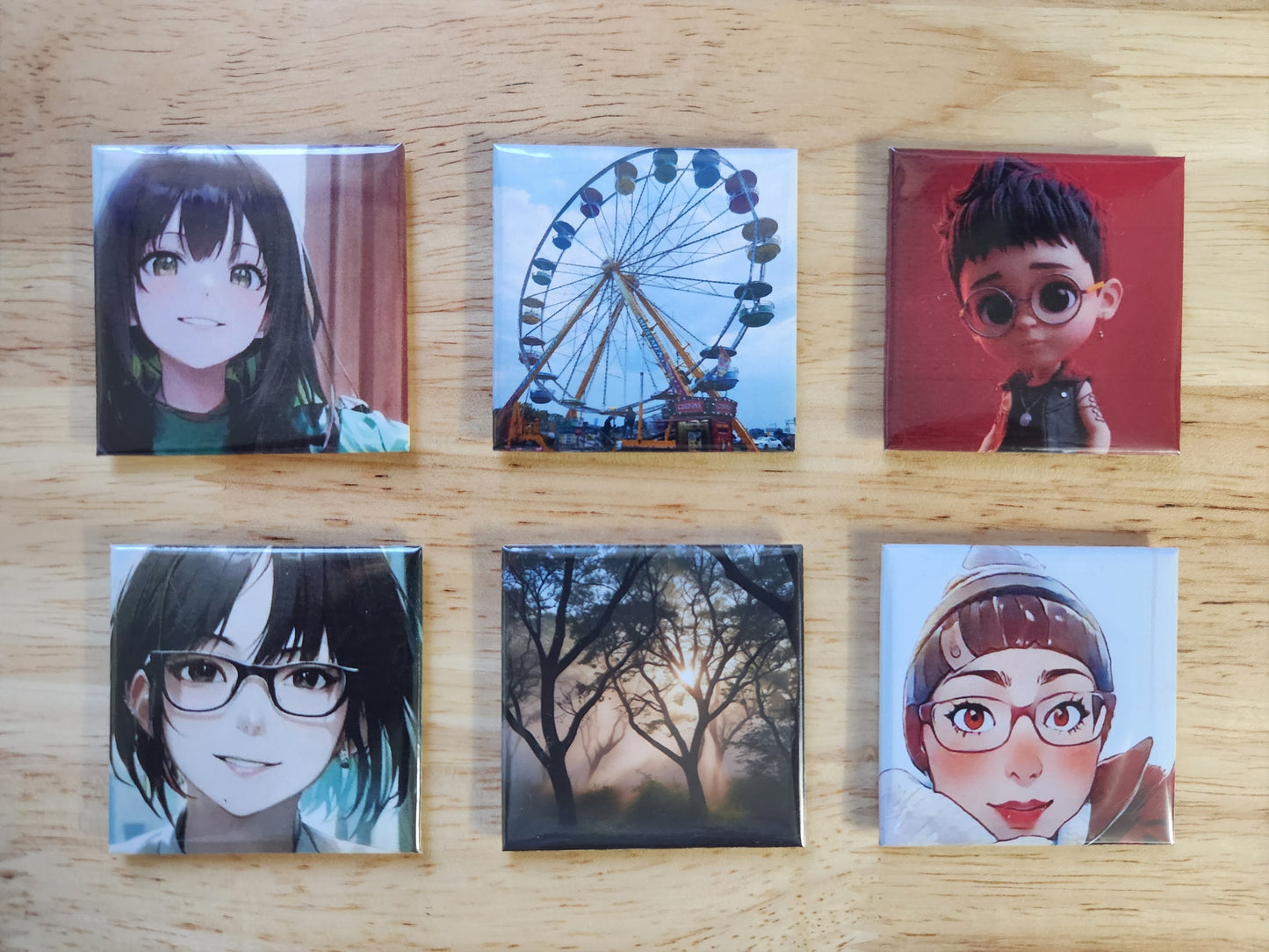 Set of 6 Personalized 2"x2" Magnets – Turn memories into keepsakes you can see every day