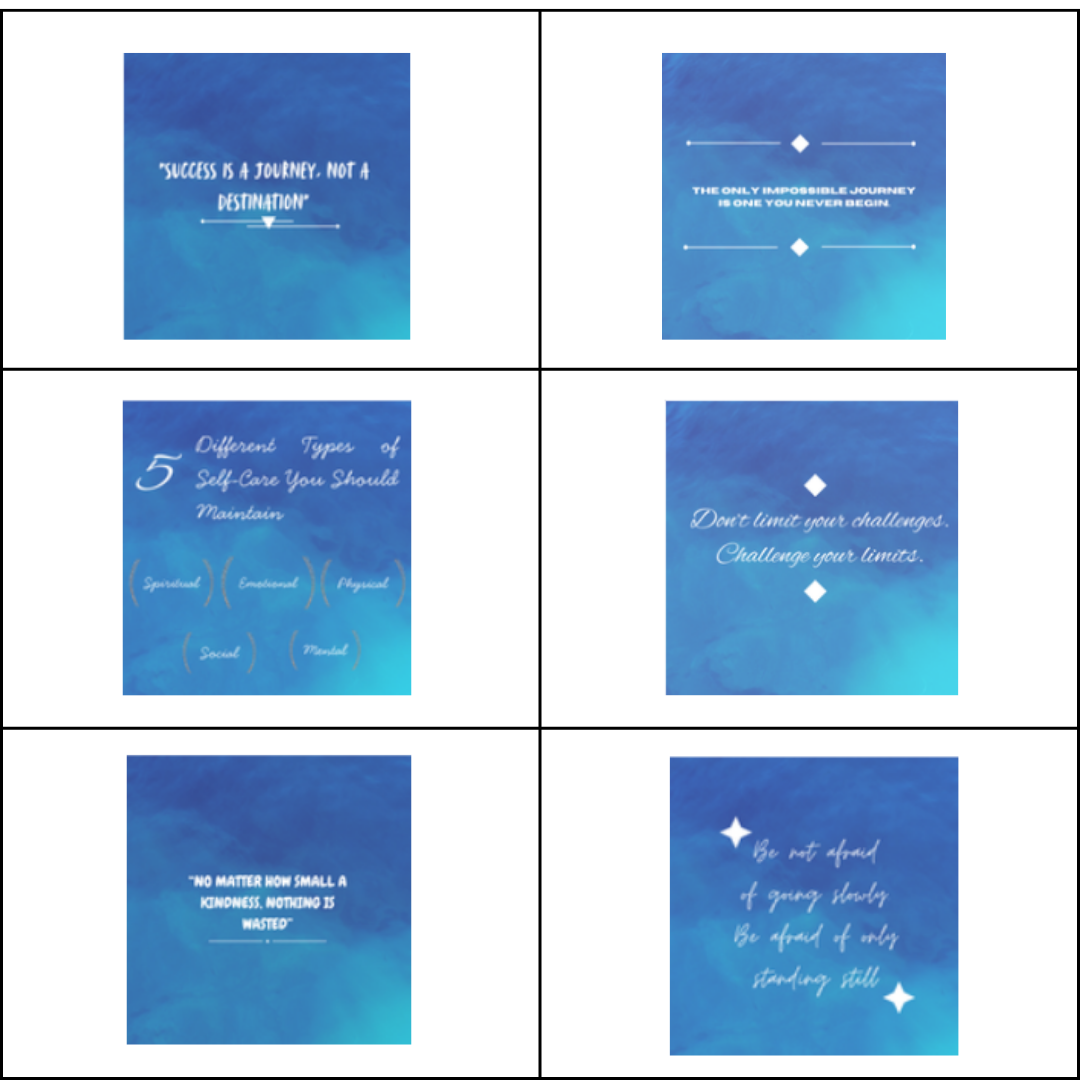 Motivational (set of 6) 2" x 2" Magnets