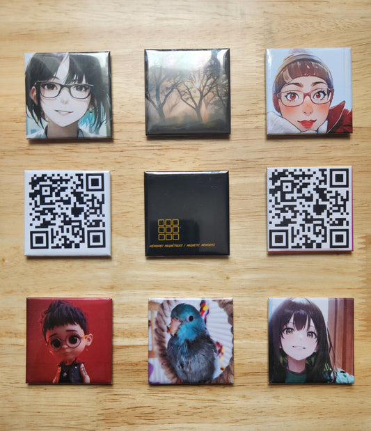 Set of 9 Personalized 2"x2" Magnets – A Personal Touch for the Moments That Matter Most
